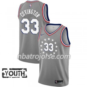 Barn Philadelphia 76ers Tröja Robert Covington 33 2018-19 Nike City Edition Grå Swingman